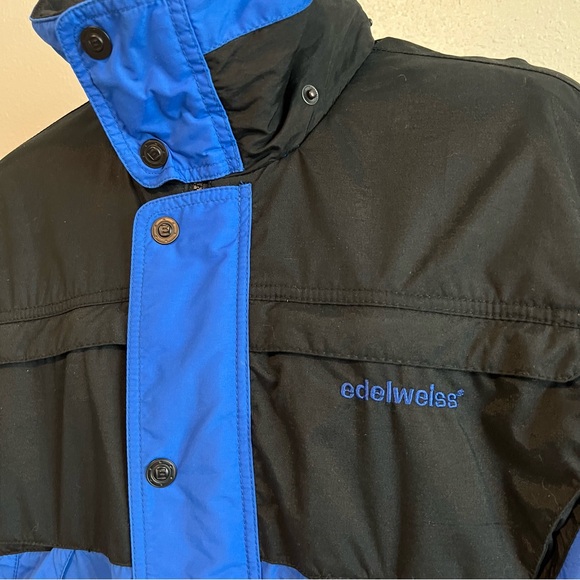 edelweiss skiwear Other - VINTAGE 80/90s Edelweiss Skiwear Full Zip Ski Parka Jacket Coat Men S Blue Black
